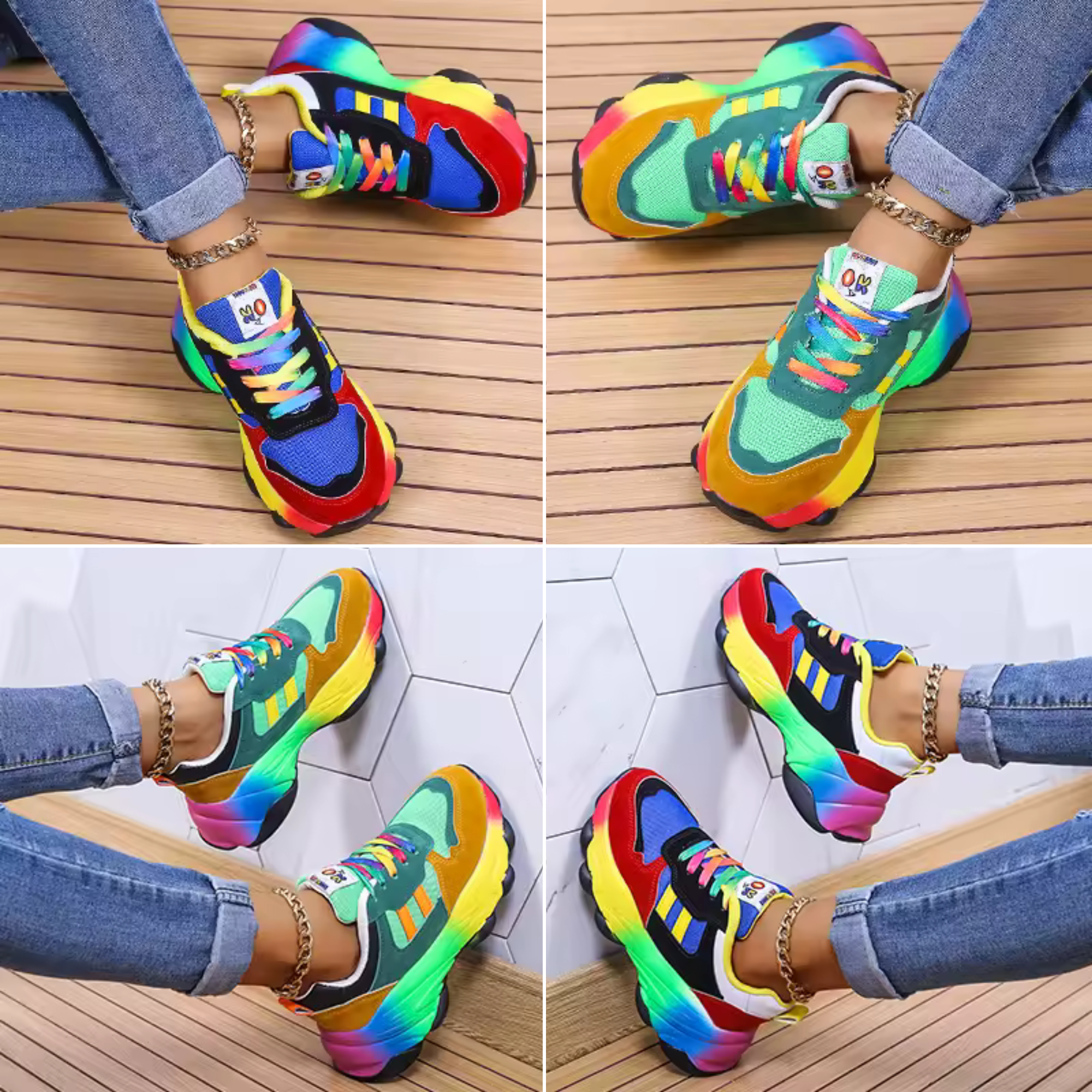 Vivienne Castellano | Rainbow Platform Orthopedic Sneakers
