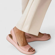 Solveig Danbäck | Pink Platform Orthopedic Slip-On Sandals