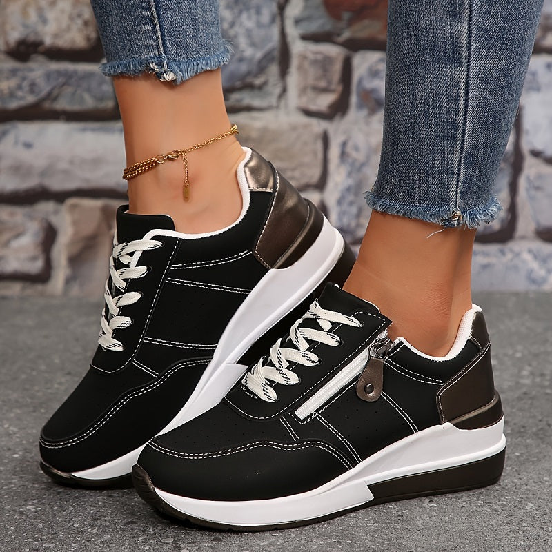 Freya Lindqvist | Women's Navy Blue Orthopedic Lace-Up Sneaker