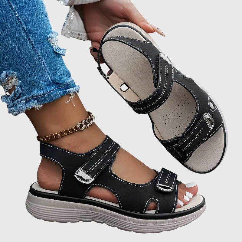 Britta Solvang | Orthopedic Platform Sandals in Taupe