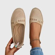 Margeline Devoncourt | Beige Orthopedic Slip-On Flats