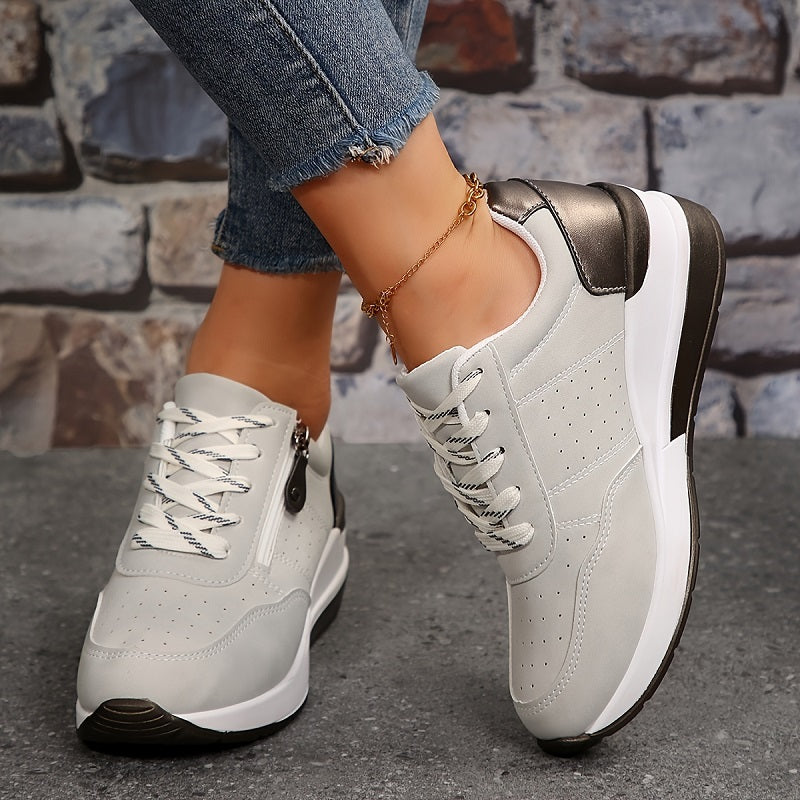 Freya Lindqvist | Women's Navy Blue Orthopedic Lace-Up Sneaker