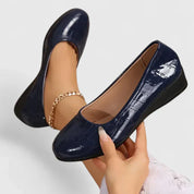 Giselle Fontaine-Moreau | Brown Quilted Wedge Orthopedic Loafers