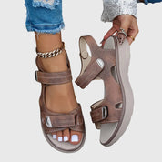Britta Solvang | Orthopedic Platform Sandals in Taupe
