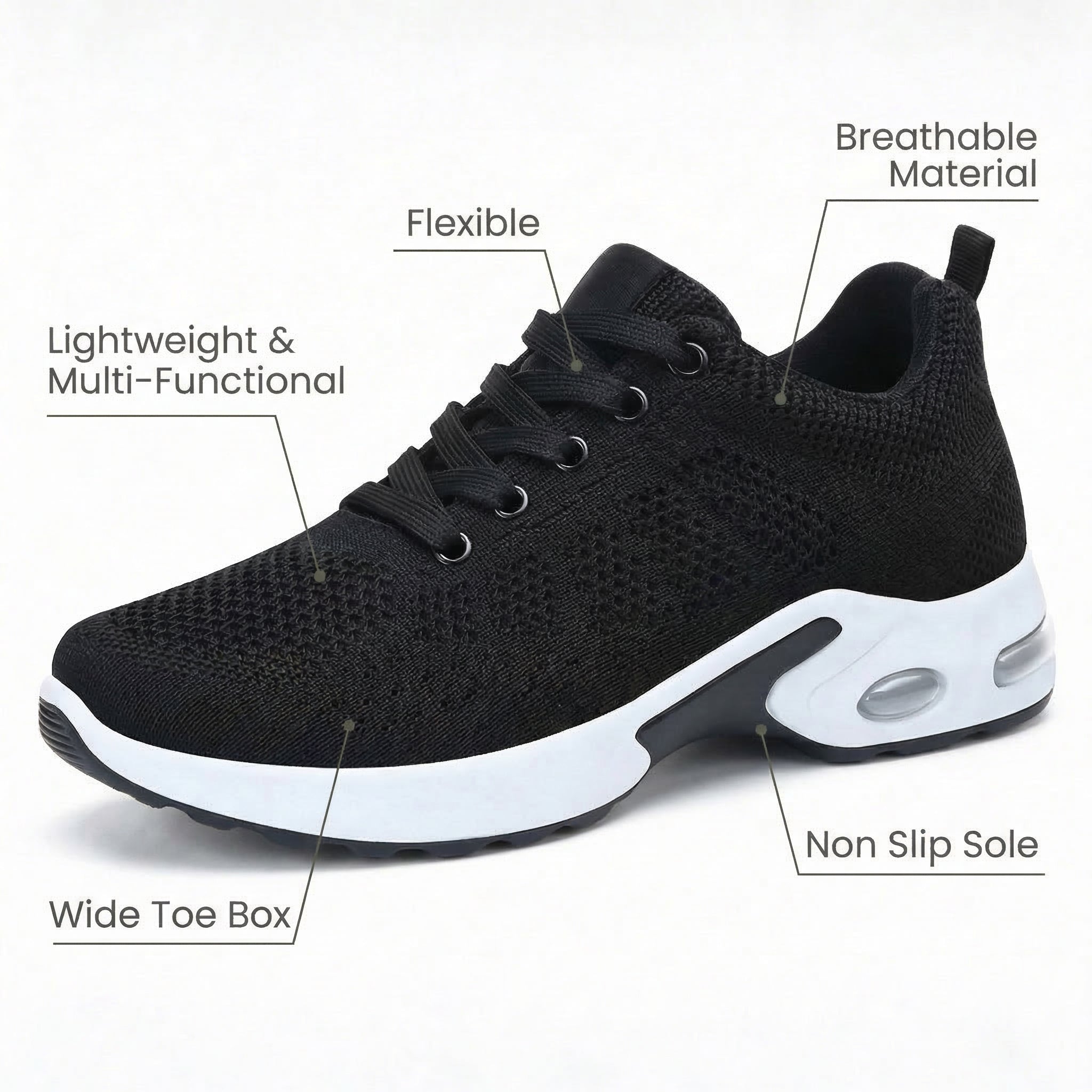 OrthoFOX™ | Men's Orthopedic Air Cushion Shoes for Plantar Fasciitis & All-Day Pain Relief