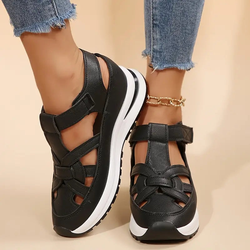 Christelle Vauverne | White Platform Orthopedic Sandals