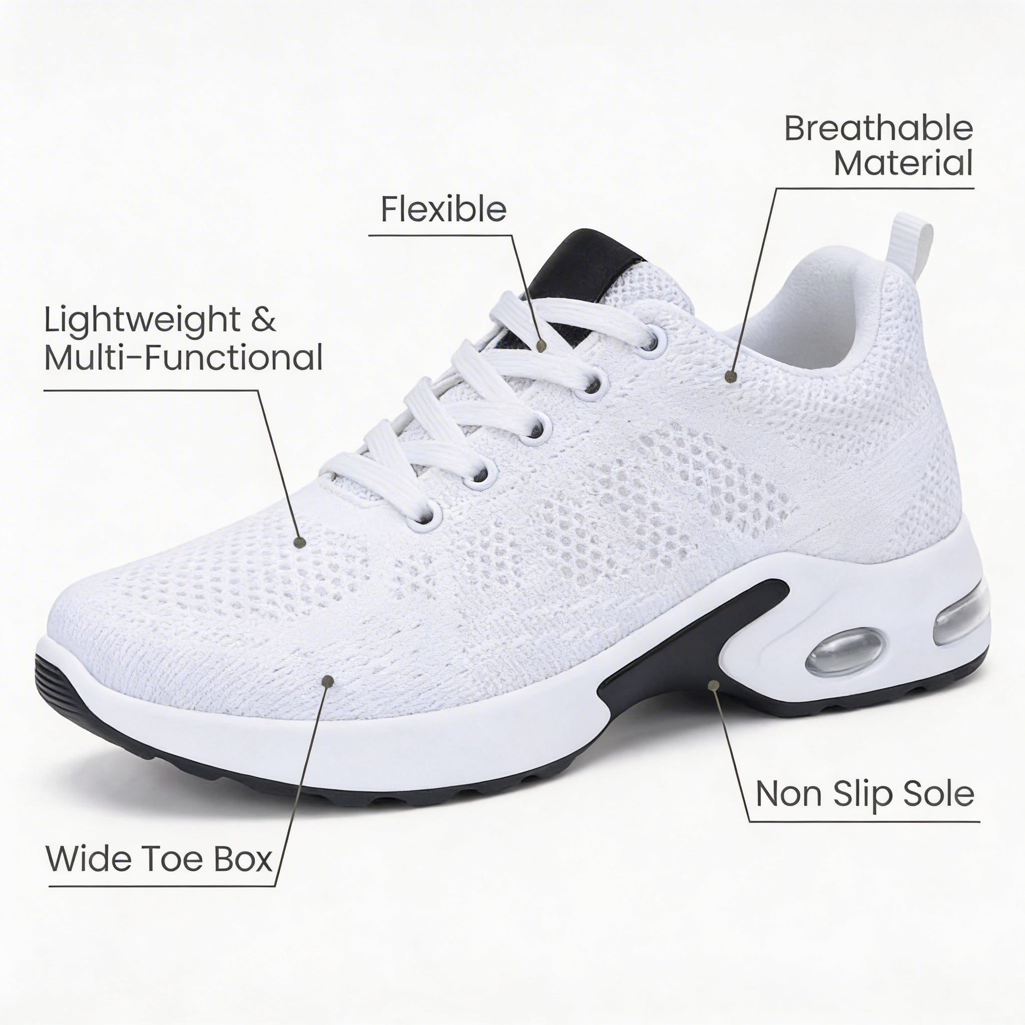 OrthoFOX™ | Men's Orthopedic Air Cushion Shoes for Plantar Fasciitis & All-Day Pain Relief