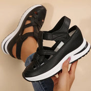 Christelle Vauverne | White Platform Orthopedic Sandals