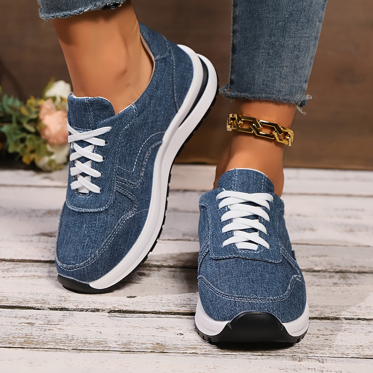 Ingrid Halvorsen | Orthopedic Denim Sneakers with Arch Support