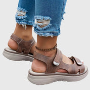Britta Solvang | Orthopedic Platform Sandals in Taupe