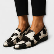 Vivienne Ravenclaire | Cow Print Orthopedic Support Loafers