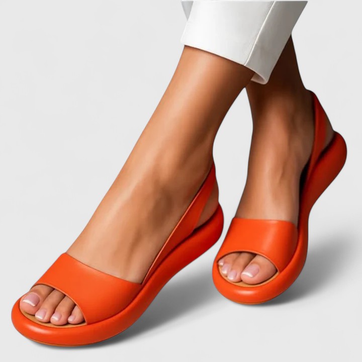 Solveig Danbäck | Pink Platform Orthopedic Slip-On Sandals