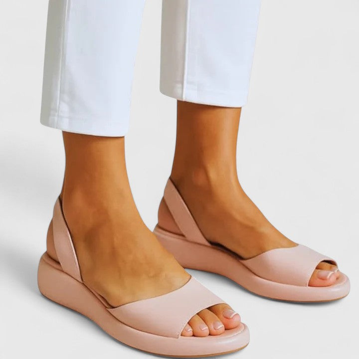 Solveig Danbäck | Pink Platform Orthopedic Slip-On Sandals