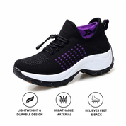 ShiftFOX™ | Women's 12-Hour Comfort Shoes for Nurses & Service Workers — Heel, Knee & Back Pain Relief (Purple)