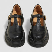 Cecilia Thornton | Orthopedic Brown T-Strap Mary Jane Flats