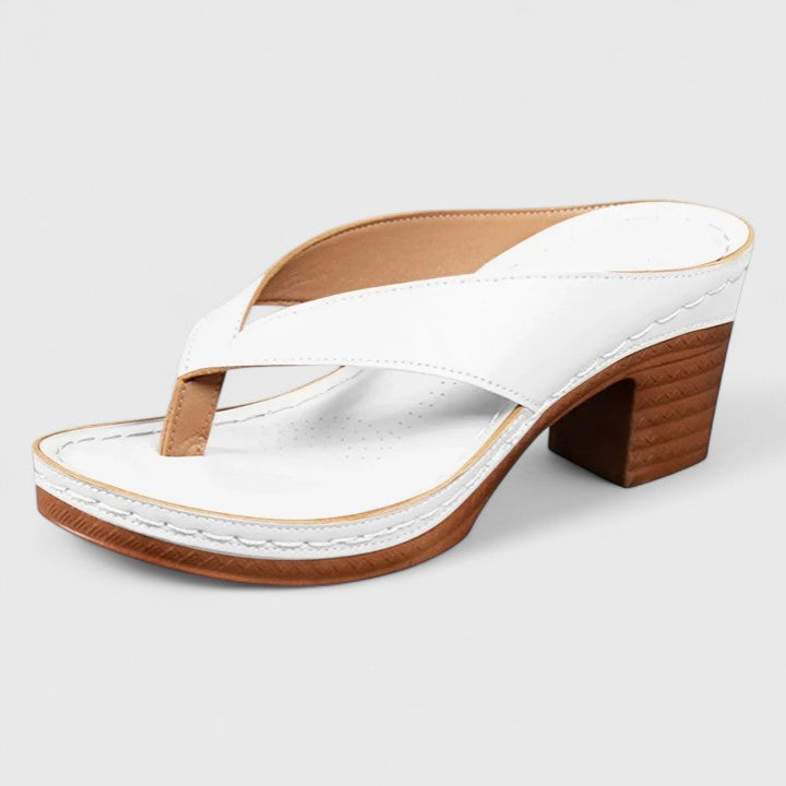 Sunniva Thorvaldsen | Black Orthopedic Wedge Flip Sandals