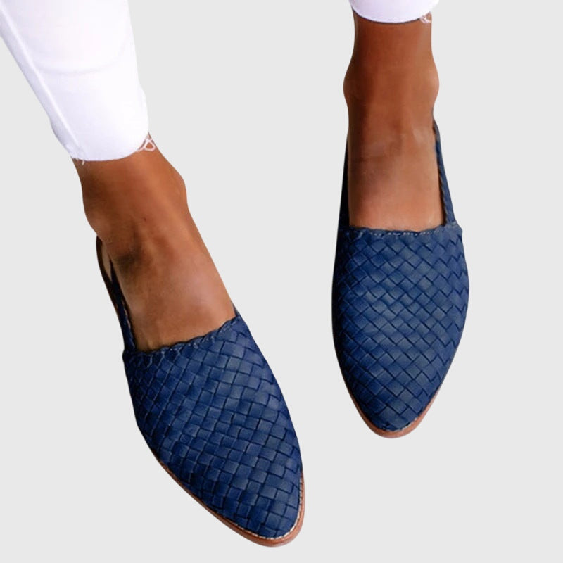 Solange Bergström | Tan Woven Leather Orthopedic Flat Loafer