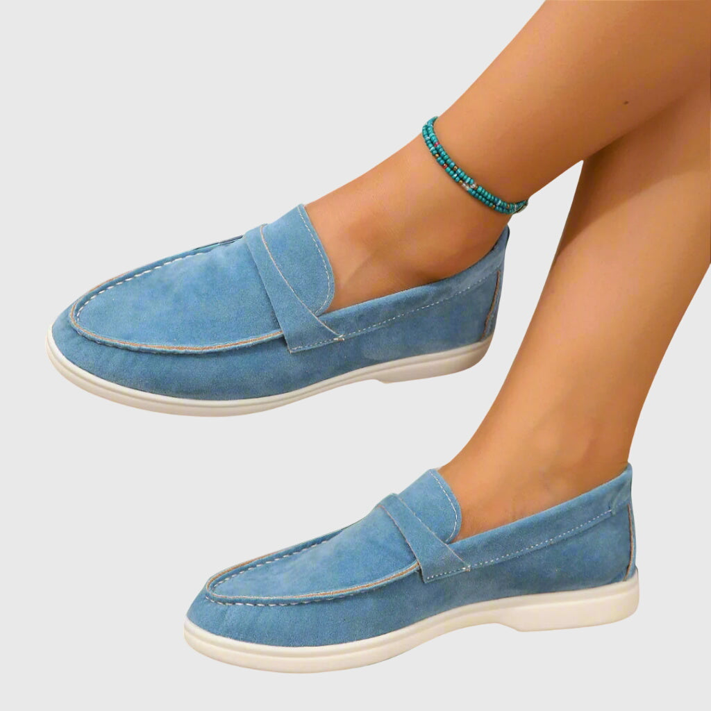 Marguerite Fenton | Orthopedic Suede Loafers in Beige