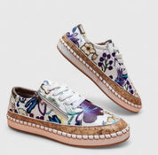 Petra Blommenstein | Floral Print Cork Platform Sneakers