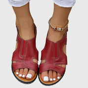 Claudine Beausoleil | Brown Wedge Orthopedic Sandals