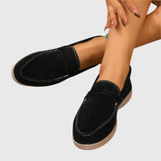 Marguerite Fenton | Orthopedic Suede Loafers in Beige