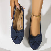 Amélie Saintjour | Grey Bow Detail Orthopedic Ballet Flats