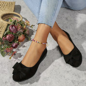 Amélie Saintjour | Grey Bow Detail Orthopedic Ballet Flats