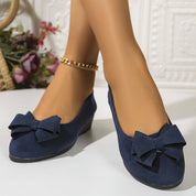 Amélie Saintjour | Grey Bow Detail Orthopedic Ballet Flats