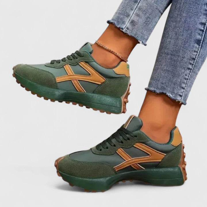 Camille Vostrecht | Black & Beige Platform Orthopedic Sneakers