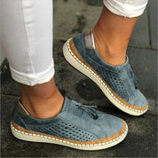Dominique Archambeault | Women's Orthopedic Slip-On Sneakers in Olive Suede