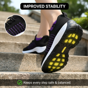 ShiftFOX™ | Women's 12-Hour Comfort Shoes for Nurses & Service Workers — Heel, Knee & Back Pain Relief (Purple)