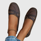 Margeline Devoncourt | Beige Orthopedic Slip-On Flats
