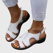 Claudine Beausoleil | Brown Wedge Orthopedic Sandals
