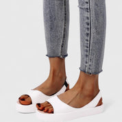 Solveig Danbäck | Pink Platform Orthopedic Slip-On Sandals