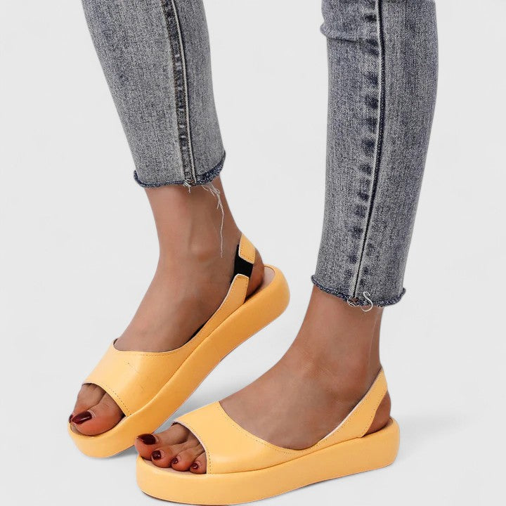 Solveig Danbäck | Pink Platform Orthopedic Slip-On Sandals
