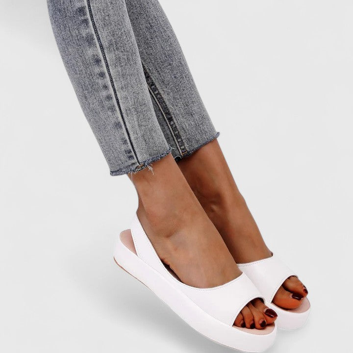 Solveig Danbäck | Pink Platform Orthopedic Slip-On Sandals