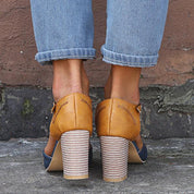 Catalina Vossberg | Two-Tone Orthopedic Block Heel Pumps