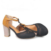 Catalina Vossberg | Two-Tone Orthopedic Block Heel Pumps