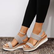 Sigrid Holmberg | Orthopedic Platform Sandals in Beige
