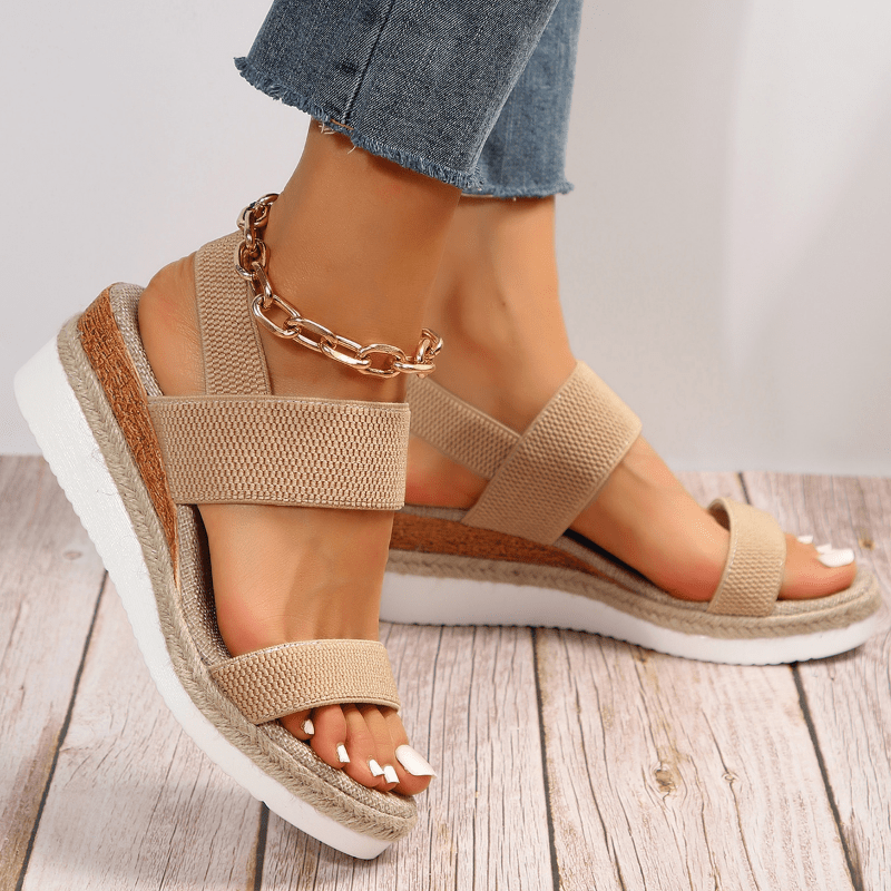 Sigrid Holmberg | Orthopedic Platform Sandals in Beige