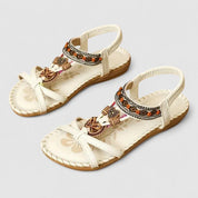 Ingeborg Halvorsdóttir | Red Boho Orthopedic Flat Sandals