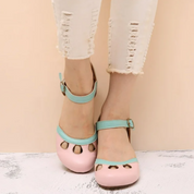 Colombe Whitfield | Green Orthopedic Low-Heeled Sandals for Women